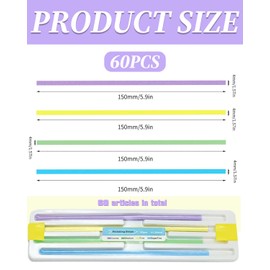 BNREOZA 1 Box Dental Sandpaper Strips, Dental Sandpaper for Polishing Teeth Polishing Shine Contour Tool Kit Resistant Deep Cleaning Oral Hygiene (Pack of 60)