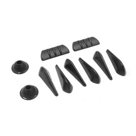 MACHSWON 10 in 1 Rubber Wind Noise Reduction Fin Set for Car Vehicle Black