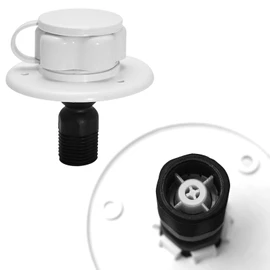 RV City Water Inlet with Check Valve, 1/2 inch BSP and G1/2 Thread RV Water Hose Connector for RV Camper Trailer Marine (White)