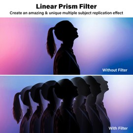 Walking Way 49mm Linear Prism Filter for Camera Lenses Creative Photography Premium Material with Foreground Blur and Repetitive Image Effects Multiple