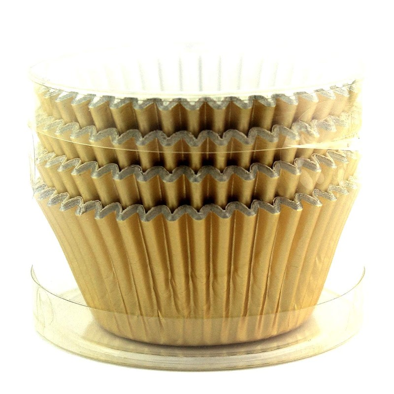 Eoonfirst Foil Cupcake Liners Standard Baking Cups 100 Pcs (Gold)