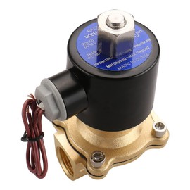 Baomain Pneumatic 1/2 Inch Normally Open 2 Way Brass Electric Solenoid Valve for Water,Air 2W-160-15K (DC 12V)