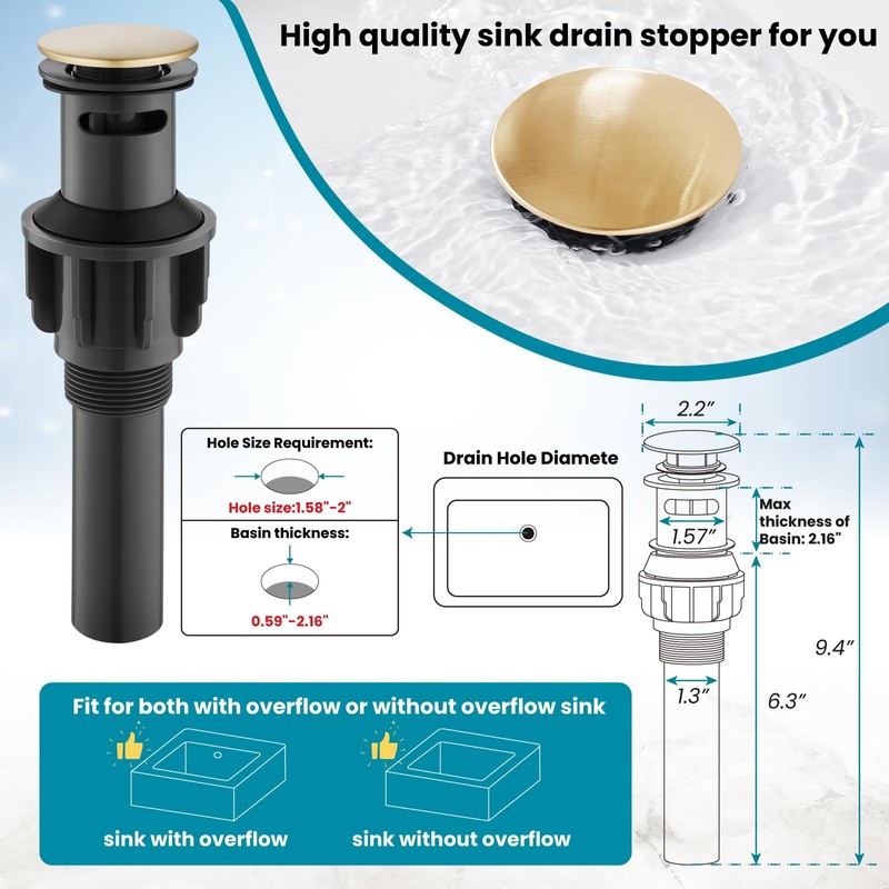 gotonovo Bathroom Faucet 3 Hole 8 Inch Widespread Bathroom Sink