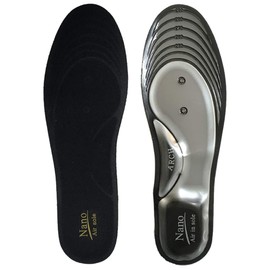 Relyon Insole, Shock Absorption, Heels, Flat Feet, Standing Work, Arch Support, Thin, Sports, Black (Women's, 8.7 - 9.8 inches (22 - 25 cm))