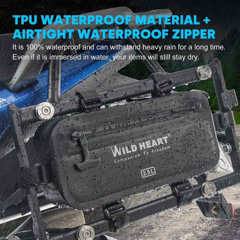 WILD HEART Motorcycle Side Tool Bag Fully Waterproof Hanging Bag