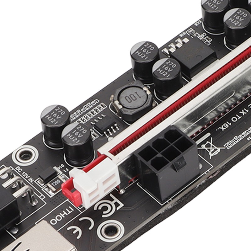 PCIE Riser 1x to 16x Adapter 10 Capacitor Riser Adapter