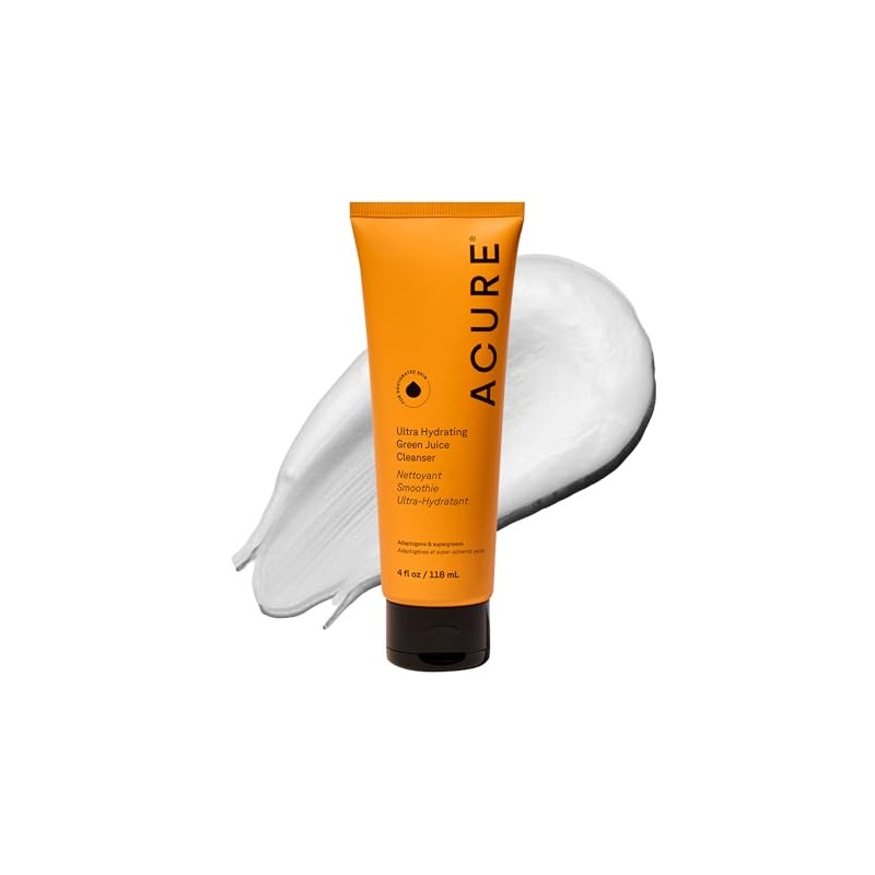 Acure, gel limpiador facial ultra hidratante de jugo verde 118