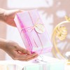 Burymento Holographic Iridescent Shiny Sparkle Metallic Glitter Pink Gift Wrapping