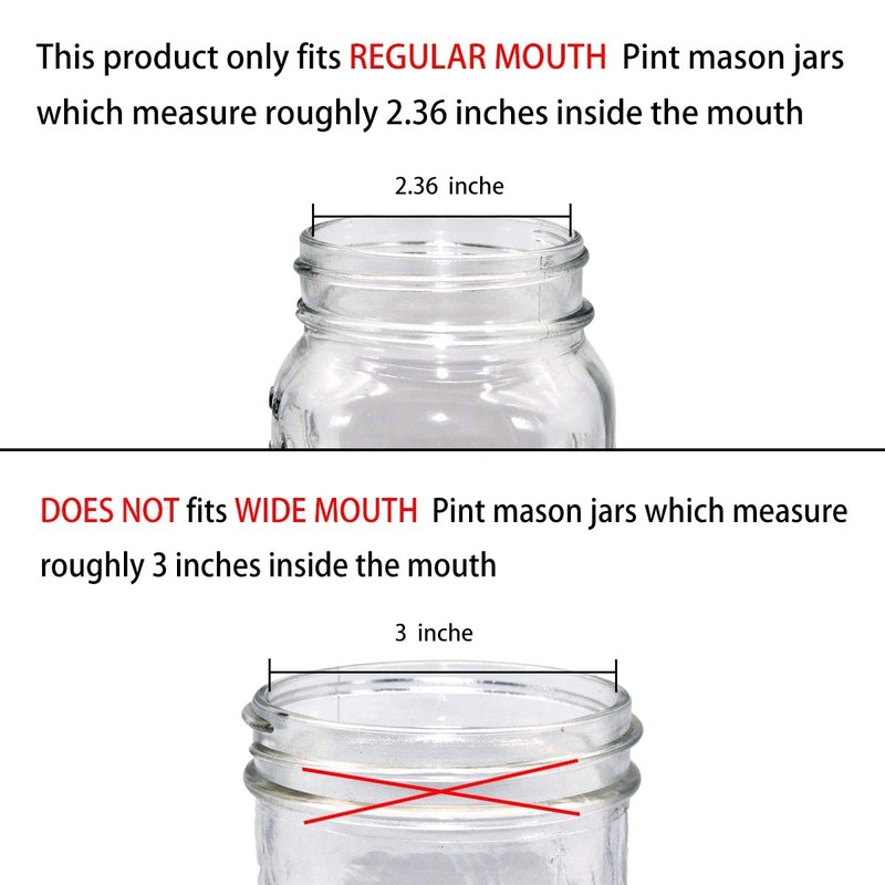 Amolliar Mason Jar Foaming Soap Dispenser Pump Lids, Rustproof Stainless