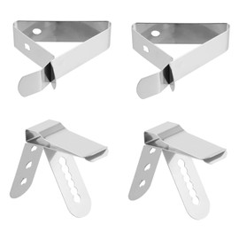 MAGICLULU Set of 4 Thermometer Attachment Clip Instant Read Thermometer Measuring Device Food Temperature Probe Thermometer Pan Clip Probe Thermometer Thermal Stainless Steel Silver