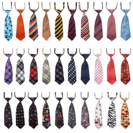 Segarty 30 Dog Neckties, Adjustable Dog Ties Dog Neck Ties for Medium Large Dog, Formal Pet Bowties Collar Grooming Dogs Accessories Bulk Festival Holiday Birthday Wedding