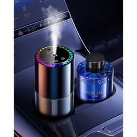 Towonshy 160ml Musiklevel Auto Lufterfrischer mit 160ml Parfms (Colognee), Auto Duft, Ultraschall-Zerst?uber, Intelligente 3 Modi, Auto EIN-/AUS, Eingebauter Akku, Auto Aroma Diffusor H?lt 12 Monate BJ-792