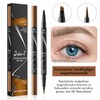 Eyebrow Pencil, Waterproof 2-in-1 Dual-Ended Microblading Eyebrow Pencil, Smudge-proof Eyebrow