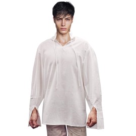 thecostumebase Exact Pirate Shirt Jack Sparrow Costume (M) White