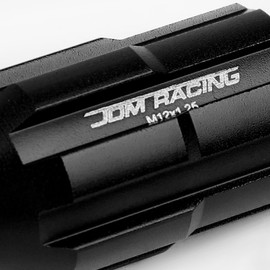 Auto Dynasty M12 x 1.25 Open End Design 20-Piece Aluminum Alloy Wheel Lug Nuts +1 X Deep Drive Extension (Black)