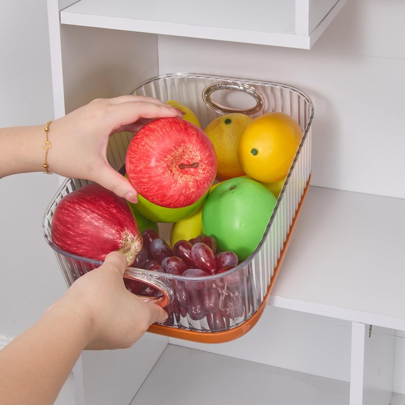 VECELO Storage Box, Storage Case, Set of 2, Width 11.4