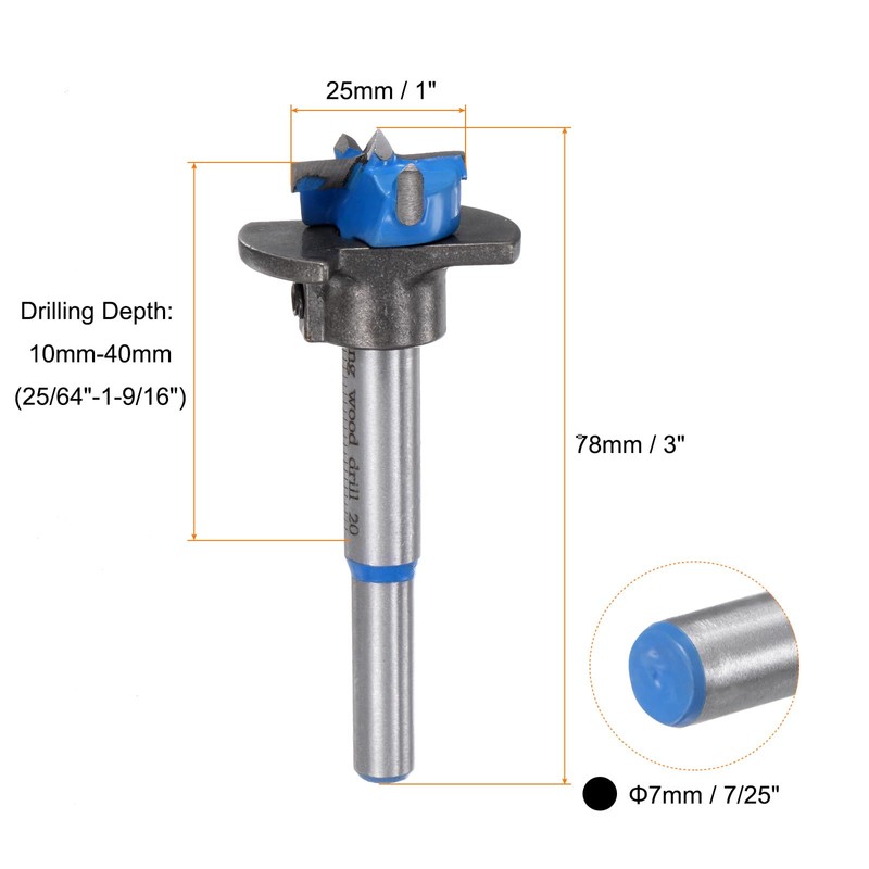 QUARKZMAN Forstner Drill Bit 20 mm (3/4 Inch) Tungsten Carbide