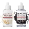Soleneva Peel Shot Glow Rice Ampoule Duo, Rice Scrub for