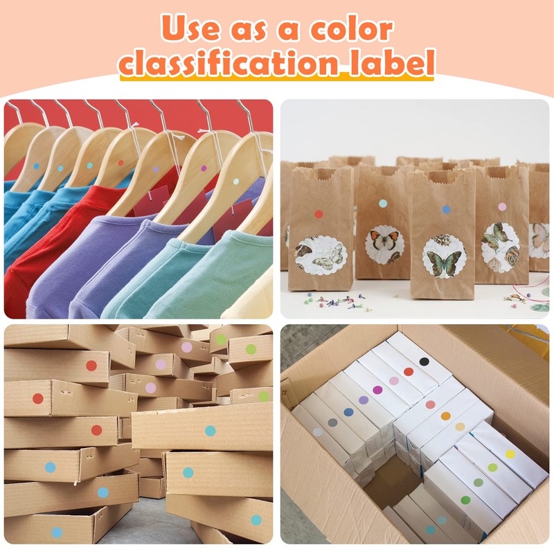 6720 PCS Small Dot Stickers Round Color Coding Labels Circle