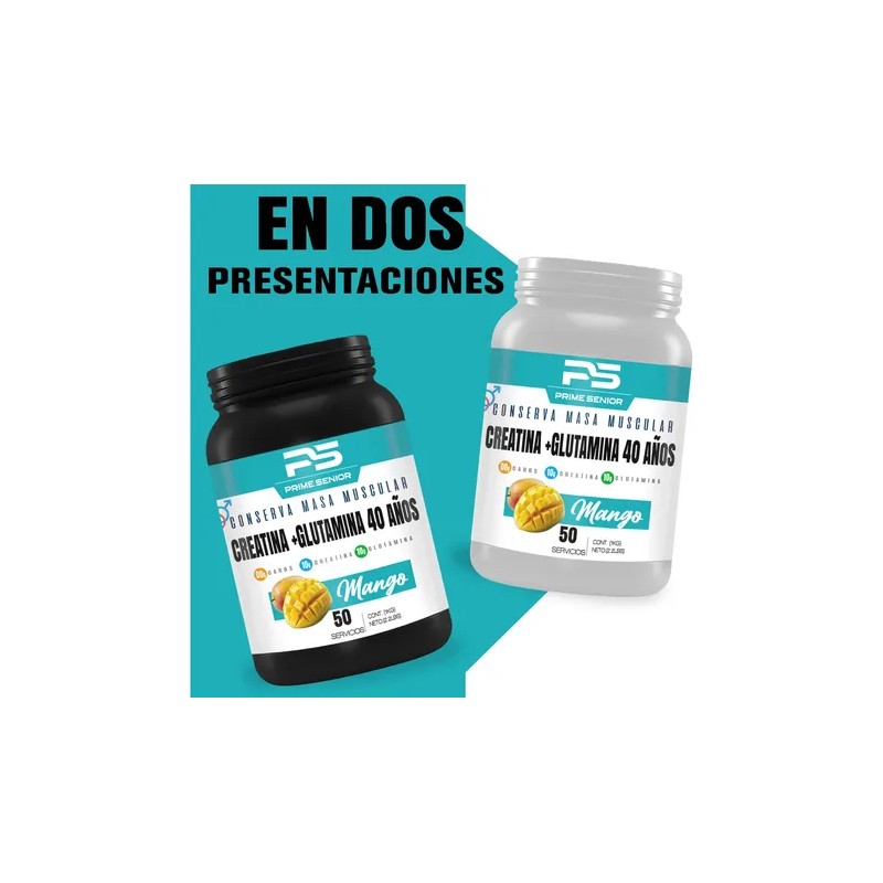 Suplemento Creatina +glutamina Prime Senior 1kg 50 Servicios