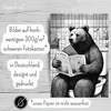 Papierkind Set of 4 Posters - Bear on Toilet &