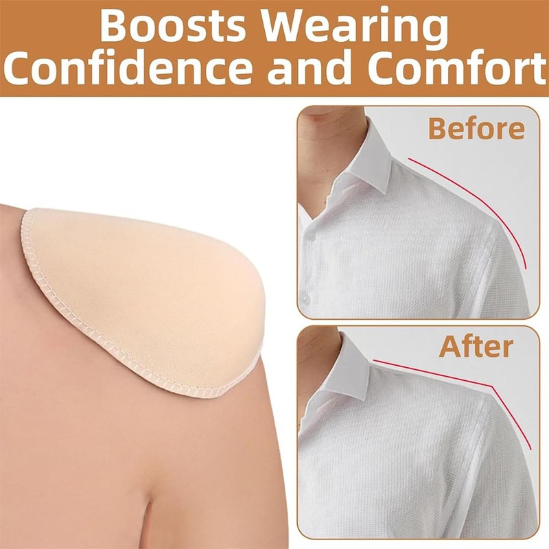 3 Pairs Shoulder Pads, 1.5cm Thickness Set-in Foam Pad,Clothing Sewing