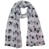 Lina & Lily Funny Boston Terrier Dog Print Scarf Shawl