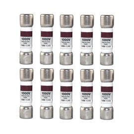 Fast-Acting Multimeter Fuse DMM-11AR, 1000V, 10x38mm, 10-Pack, Compatible with Multiple Models