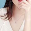 DDMX Necklace and Pendant Moonstone Necklace Sterling Silver Clavicle Chain