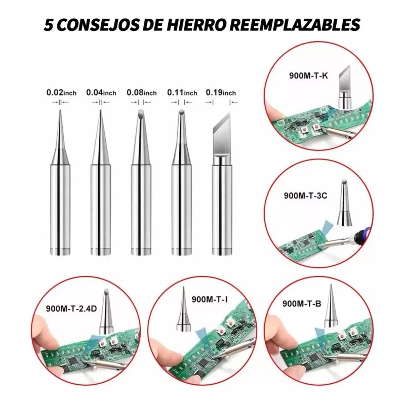 Kit De Soldador Eléctrico C/herramientas, Puntas, Multímetro