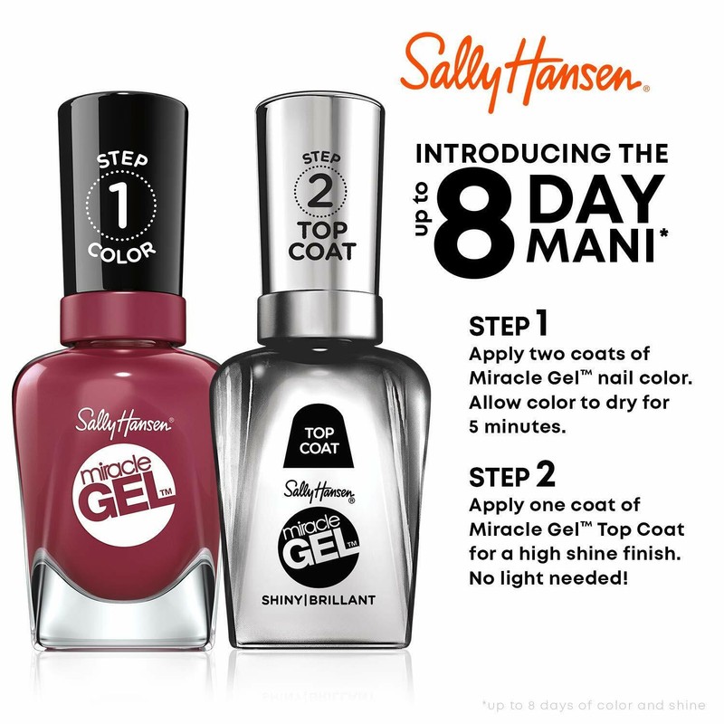 Sally Hansen Miracle Gel Nail Polish, B Girl, Pack of