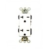 Leviton 20 Amp, 250 Volt, Decora Plus Duplex Receptacle, Straight