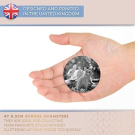 Destination Vinyl ltd Magnet for Refrigerator, Fridge BW - Cute Grey Bunny Rabbits Animals Pets for Office, Cabinet and Whiteboard, Magnetic Stickers, 40968