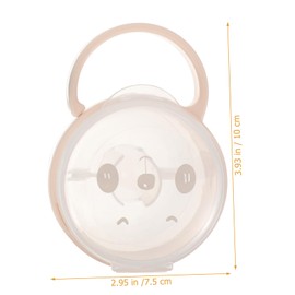 Vaguelly 3pcs Pacifier Box Cartoon Pacifier Holder for Travel Dustproof Case for Soothers Design and Colors