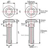 M8 x 33mm Titanium Motorcycle Bolt for Suzuki GSXR Brake