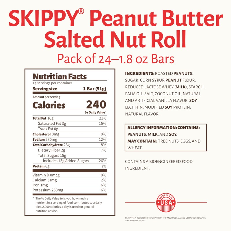 Pearson's SKIPPY® Peanut Butter Salted Nut Roll | Peanut, Caramel,