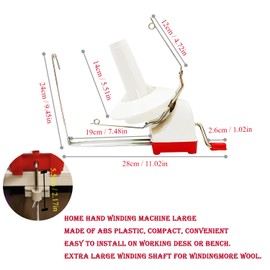 Yarn Ball Winder, 10oz Swift Yarn Winder Large, Convenient Ball Winder for Yarn Tabletop Clamp, Easy to Set Up and Use, Sturdy with,Including 10 Sizes Crochet Hooks Set