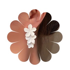 Cimenexe Bohemian Enamel Flower Drop Earrings Yellow Acrylic Flower Earrings Long Resin Flower Dangle Earrings Flower Leaf Stud Earrings Jewellery for Women and Girls (Yellow), Zinc, No Gemstone