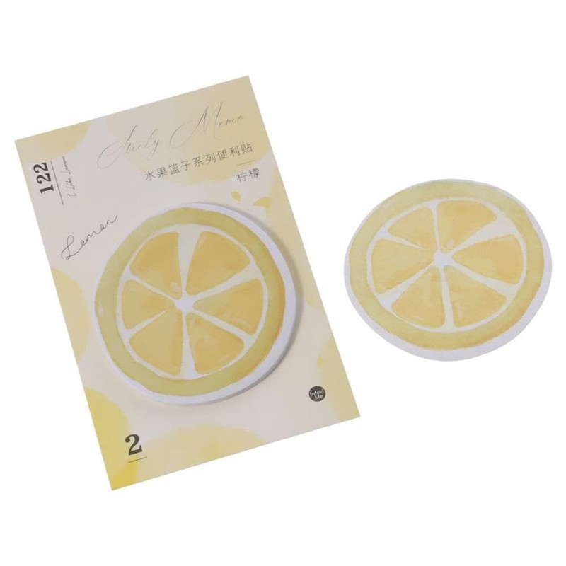GetCoupon 4 Pads Cute Fruit Cartoon Sticky Notes, Kawaii Sticky