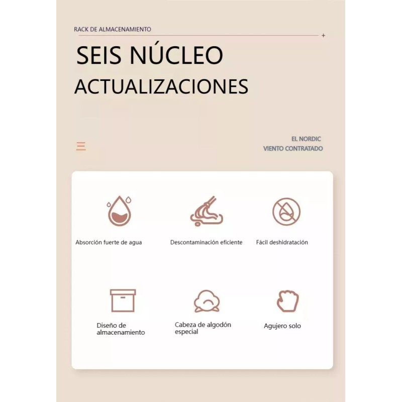 Molin Mini Mop Mopa Corta Portátil Auto Exprimible