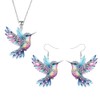 Hummingbird Necklaces for Women Colorful bird Jewelry (Colorful2)