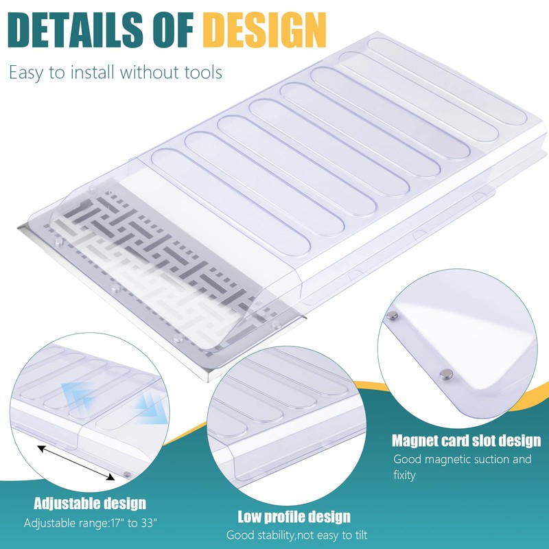 2 Pack Magnetic Air Vent Extender for Under Furniture with