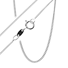SilverAmber Jewellery UK Delicate Italian Curb Chain and Other Necklaces, Sterling Silver, 36-62 cm, Sterling Silver