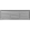 Repa Market 12x4 Inch Air Vent Cover/Gray Galvanized Steel Louvered