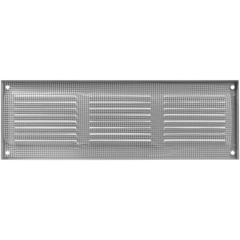Repa Market 12x4 Inch Air Vent Cover/Gray Galvanized Steel Louvered