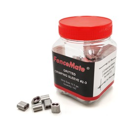 FenceMate Aluminum Alloy Crimp Loop Sleeves #2-3 to Splice & Join Metallic Wires or Ropes, Gritted with Super Holding Force on High Tensile Wires Used in Fencing & Hanging, Wire Crimper 100pcs/Pack