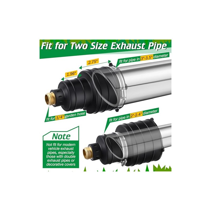 Qualirey 2 Pack Pest Control Exhaust Pipe Attachment Transport Exhaust