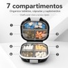 Pastillero Impermeable - Pastillero de Viaje con 7 Departamentos -