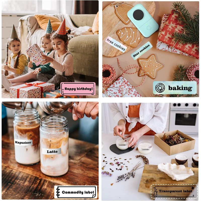 Phomemo Label Maker, D30 Portable Bluetooth Mini Label Printer Machine,