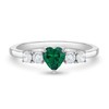 Simulated Birthstone Heart Solitaire Size 2-5 Baby / Kids Ring